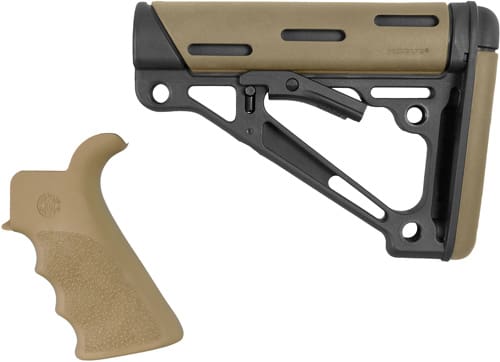 HOGUE AR-15 GRIP & OVERMOLDED – COLLAPSIBLE STK COMMERCIAL FDE