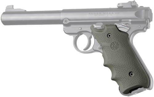 HOGUE GRIPS RUGER MKIV RUBBER – GRIP W/ FINGER GROOVES OD GRN