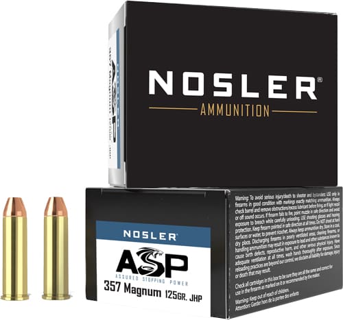 NOSLER 357 MAG 125GR ASP JHP – 20RD 10BX/CS