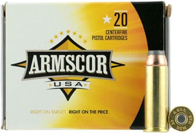 ARMSCOR 44 REM MAG 240GR JHP – 20RD 25BX/CS
