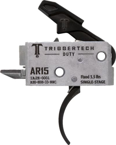 TRIGGERTECH AR-15 SINGLE STAGE – BLACK DUTY CURVED 3.5LB
