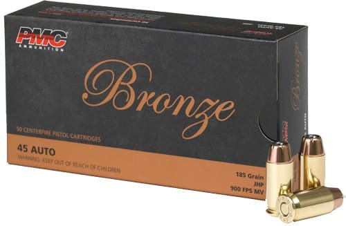 PMC 45 ACP 185GR JHP – 50RD 20BX/CS