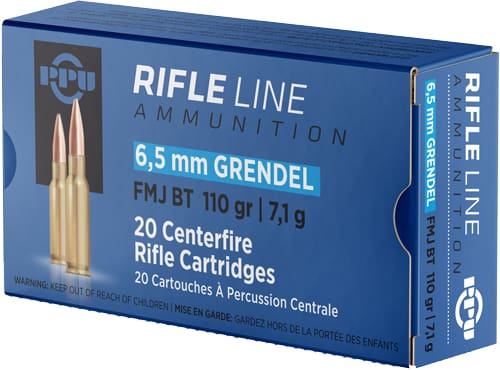 PPU 6.5 GRENDEL 110GR FMJ-BT – 20RD 25BX/CS