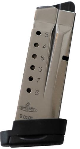 CHECKMATE MAGAZINE S&W SHIELD – 9MM STAINLESS 8RD