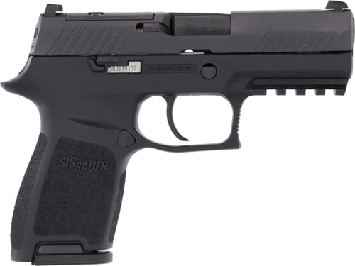 SIG P320 9MM 3.9″ SIGLITE – STRIKER OR (2)10RD BLACK STEEL