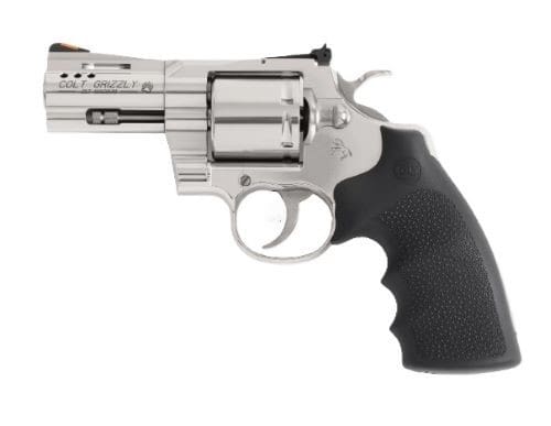 COLT GRIZZLY 357MAG 3″ 6RD – POLISHED STAINLESS HOGUE GRIPS