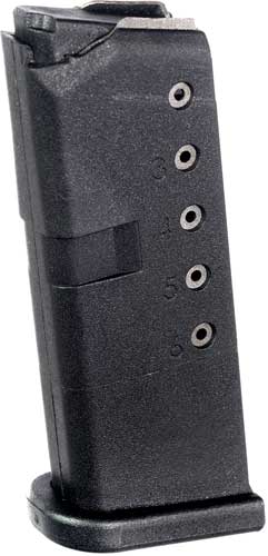 PRO MAG MAGAZINE FOR GLOCK 42 – 380ACP 6RD BLACK POLYMER
