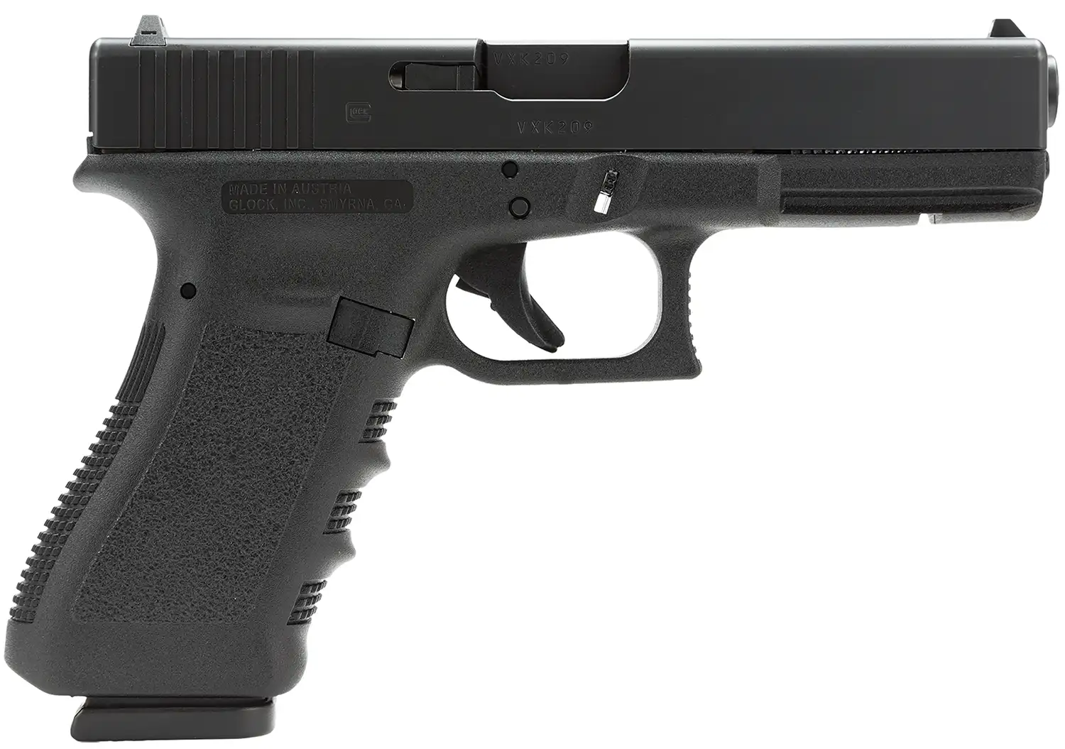 GLOCK 17 V 9MM PISTOL 4.49″ BLACK FXD 5.5 3-10RD MAGS