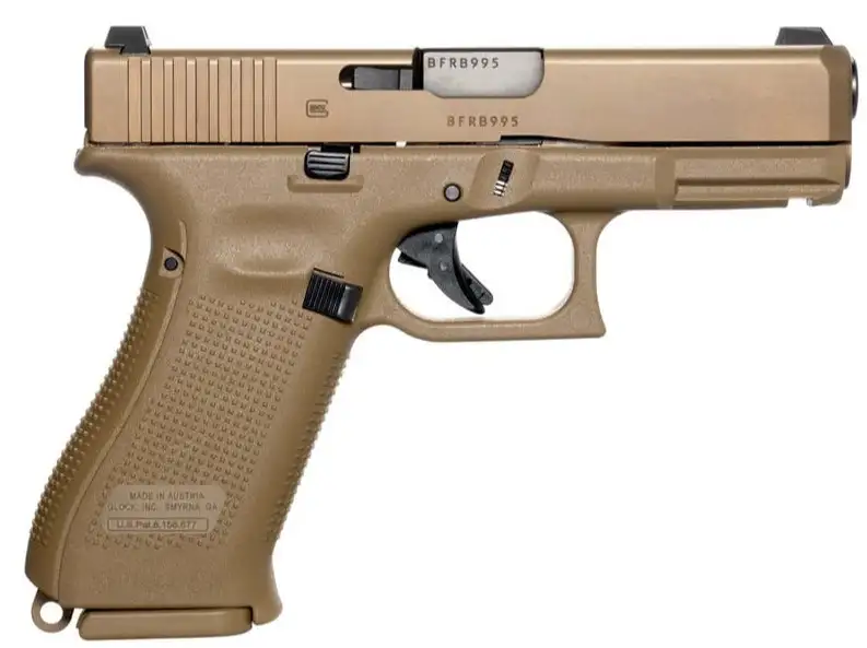 GLOCK 19X V 9MM PISTOL 4″ FDE GNS 3-10RD MAGS