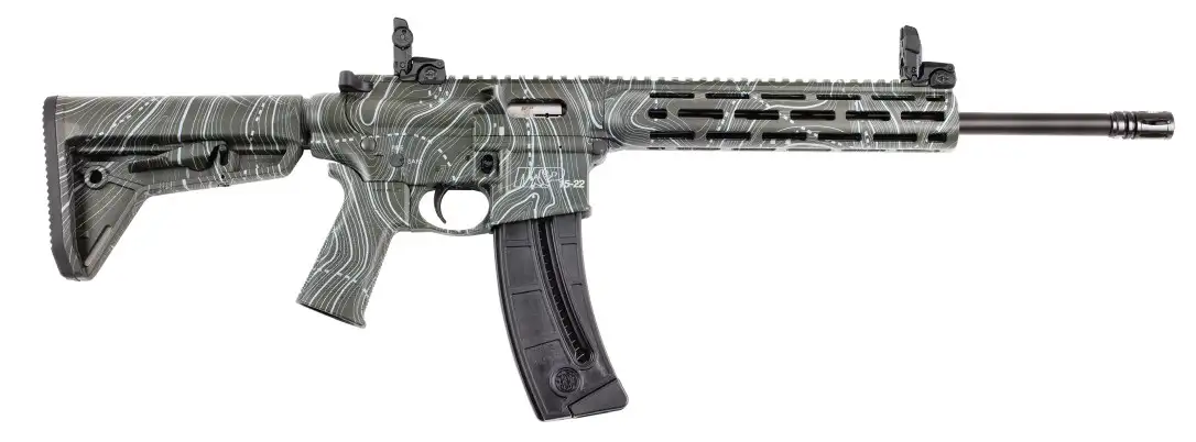 SMITH & WESSON MP15-22 22LR 16.5″ RFL OLIVE GREEN TOPO 25RD
