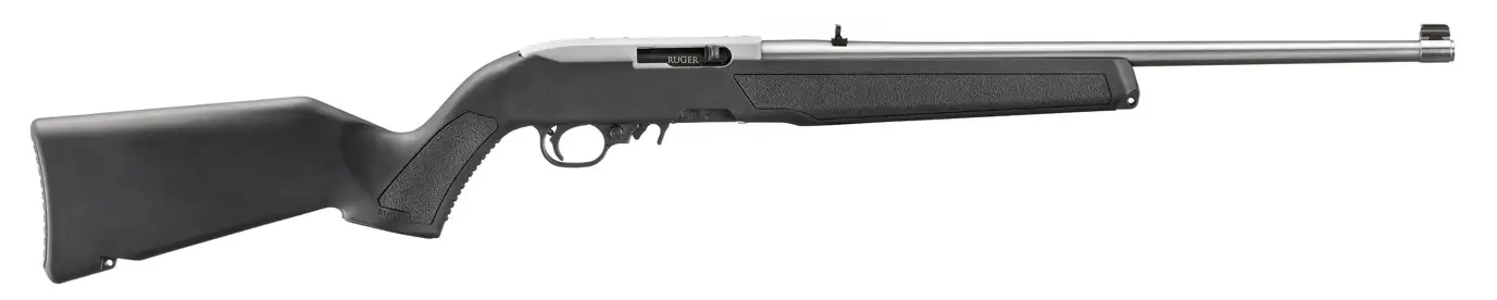 RUGER 10/22 22LR RIFLE 18.5″ BLACK POLYER/STAINLESS, MLOK SLOTS, 1-10RD MAG