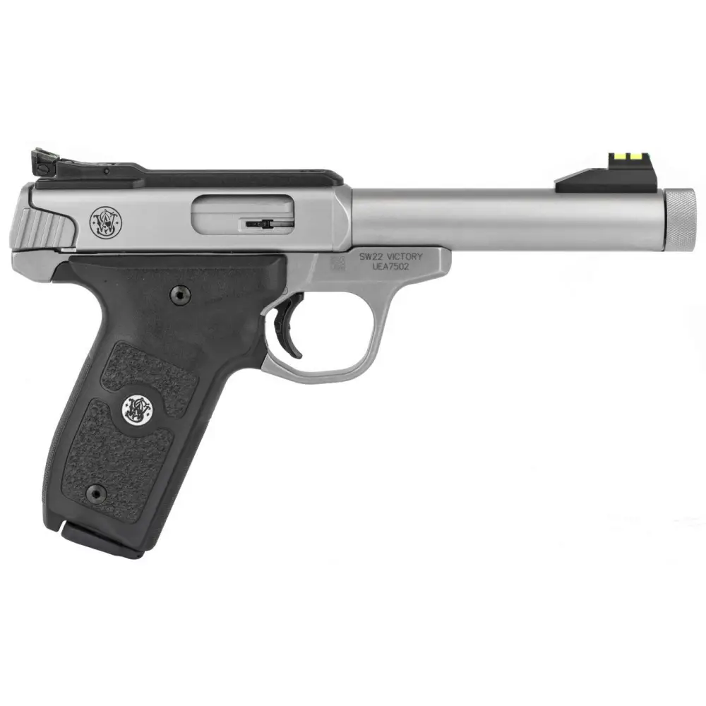 SMITH & WESSON SW22 VICTORY 22LR 5.5″ STS TB 10RD PSTL