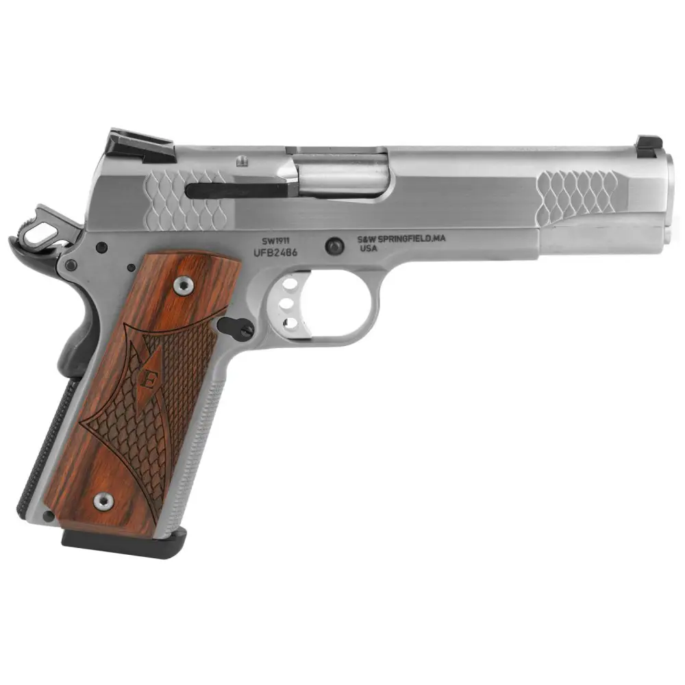 SMITH & WESSON 1911E 45ACP 5″ PSTL STS 8RD