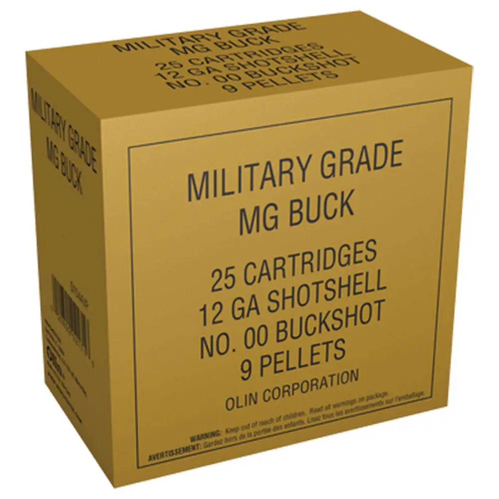WINCHESTER 12GA 2-3/4″ MILITARY GRADE 00BK 25RD BX/250RD CS