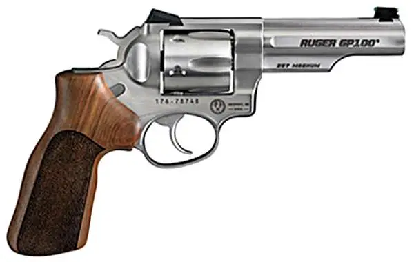 RUGER GP100 MTCH CHMP 357MAG REV 4.2″ STS HGE WD GRP FXD SGHT