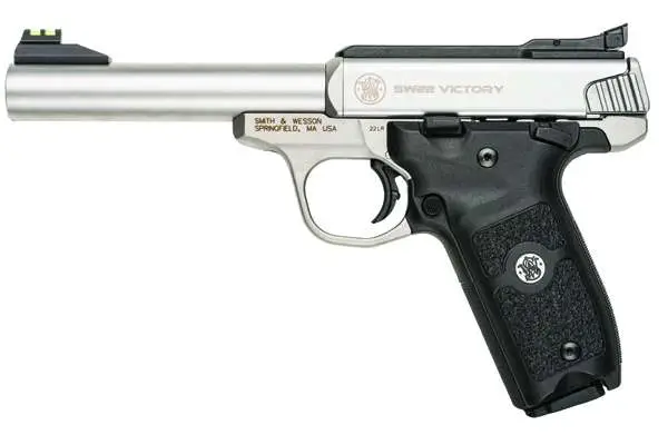 SMITH & WESSON SW22 VICTORY 22LR 5.5″ PSTL STS 10RD CA COMPLIANT