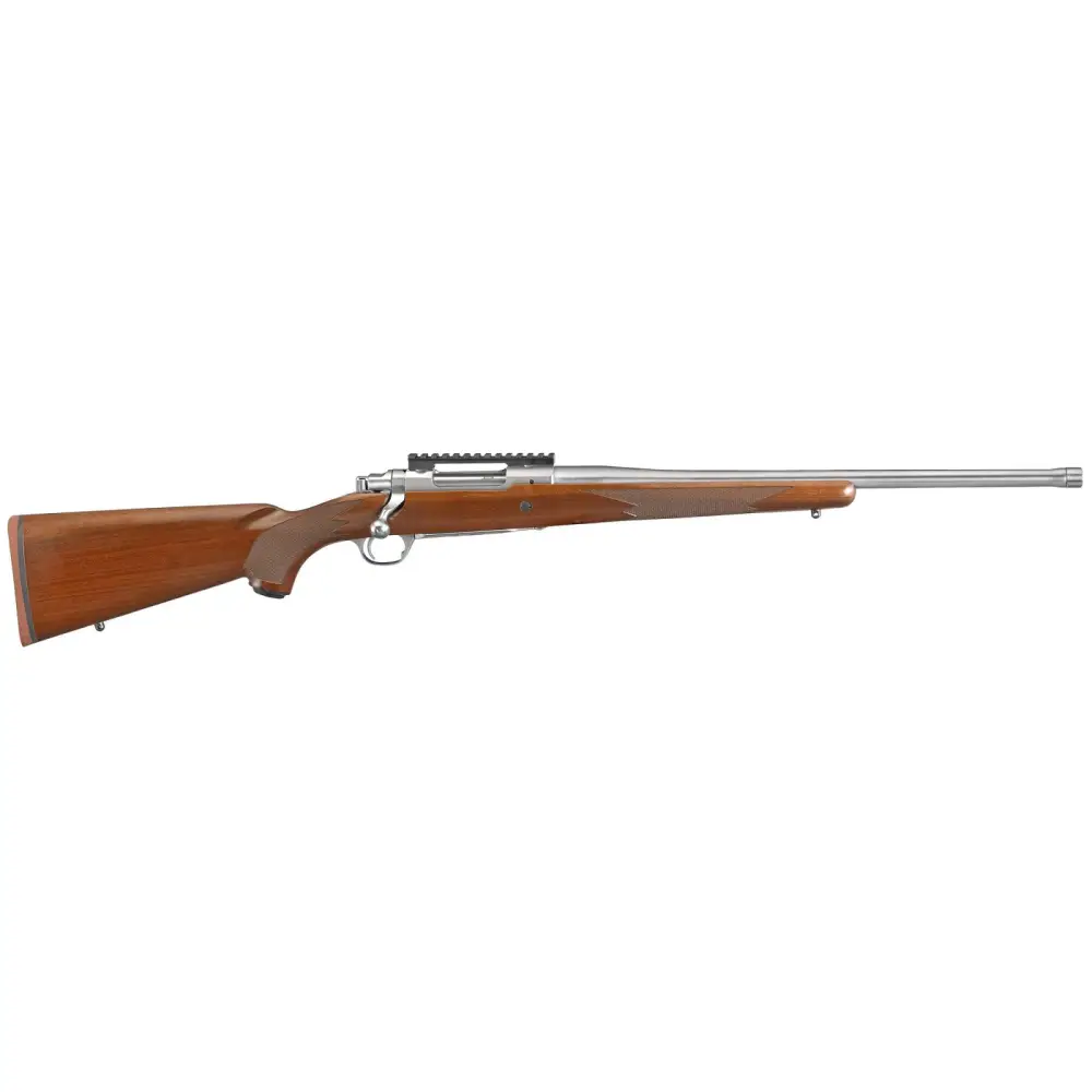 RUGER HAWKEYE HUNTER 308WIN BOLT RFL 20″ STS THRDED BBL, AMERICAN WALNUT 4RD