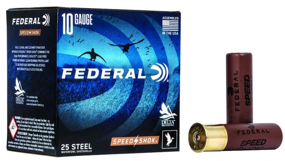 FEDERAL 10GA 3-1/2″ 1-1/2OZ BB 25 RD/BX 10 BX/CS