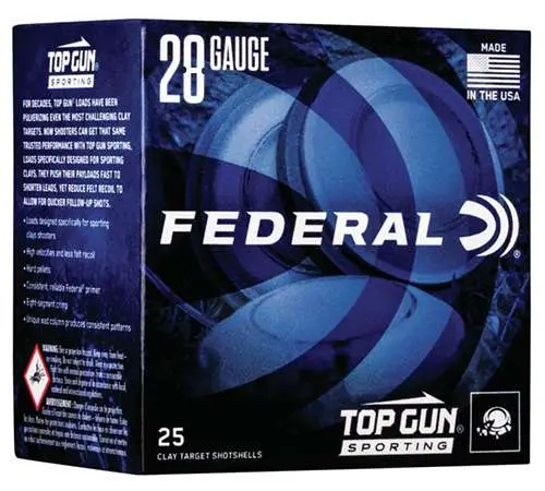 FEDERAL TOP GUN 28GA 2 3/4″ 3/4OZ 1,330 FPS 8 25 RD/BX 10 BX/CS