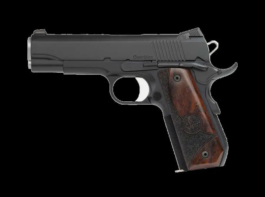 DAN WESSON GUARDIAN 45ACP 4.25″ PISTOL BLACK TRITIUM SIGHTS, WOOD GRIP 8RD