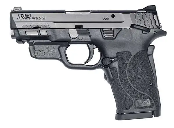 SMITH & WESSON M&P 9 SHIELD EZ M2.0 3.675″ PSTL 8RD RED LSRGD AMBI TLCI SAO