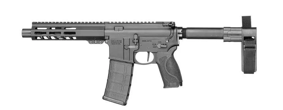 SMITH & WESSON M&P15 5.56 BRACED PISTL 7.75″TB, MLOK FIXED BRACE, 1-30RD MAG