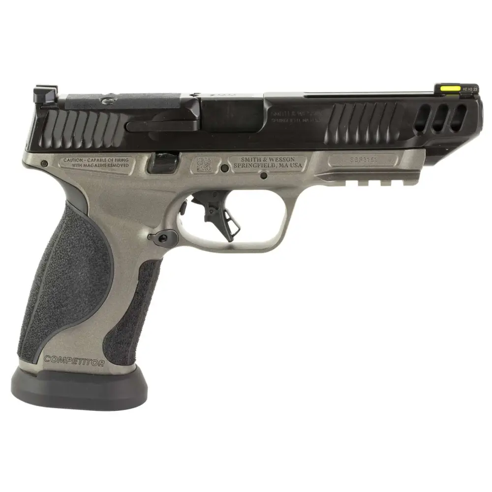 SMITH & WESSON PC M&P9 M2.0 COMP OR NTS 2 TONE 9MM 5″ PSTL 17RD