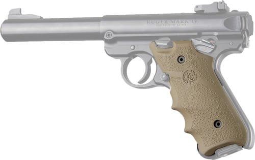 HOGUE GRIPS RUGER MKIV RUBBER – GRIP W/ FINGER GROOVES FDE