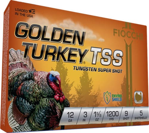 FIOCCHI GOLDEN TURKEY TSS 12GA – 3″ 1-5/8OZ #9 5RD 10BX/CS