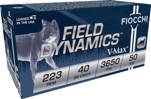 FIOCCHI 223 REM 40GR V-MAX – 50RD 20BX/CS