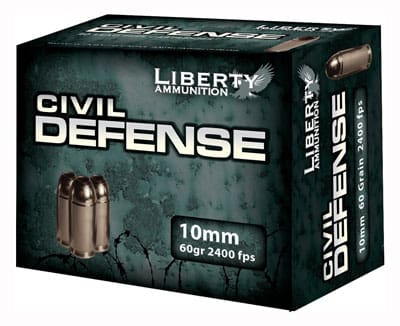 LIBERTY CIVIL DEFENSE 10MM – 60GR HP 20RD 10BX/CS