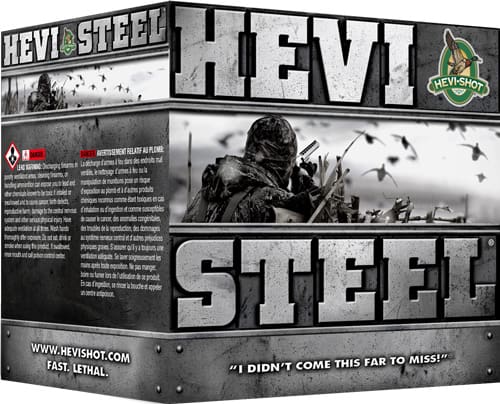 HEVI-SHOT HEAVY STEEL 12GA – 3″ 1-1/4OZ #3 25RD 10BX/CS