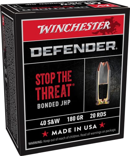 WINCHESTER SUPREME ELITE 40 SW – 165GR PDX1 DEF 20RD 10BX/CS