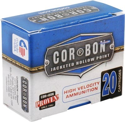 CORBON 45 ACP+P 185GR JHP – 20RD 25BX/CS
