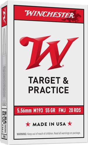 WINCHESTER USA 5.56X45 55GR – FMJ 20RD 50BX/CS