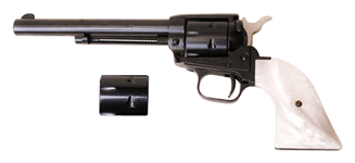 HERITAGE 22LR/22WMR COMBO 6.5″ – BLACK WHITE PEARL GRIPS