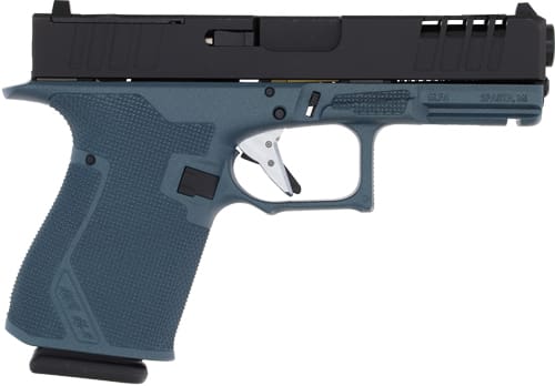 GLFA 19 STRIKER 9MM 4″ 15 SHOT – BLACK SLIDE TITANIUM FRAME