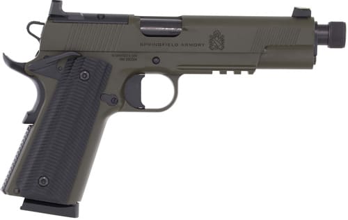 SPRINGFIELD 1911 OPERATOR AOS – 45 ACP 5″ 8RD GREEN THREADED