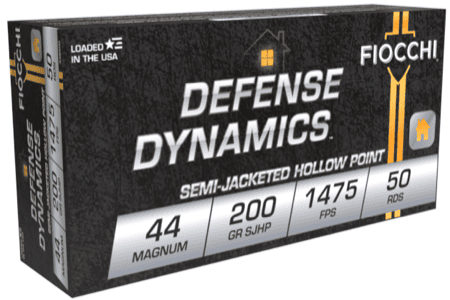 FIOCCHI 44 MAG 200GR SJHP 50RD BX 500RD CASE