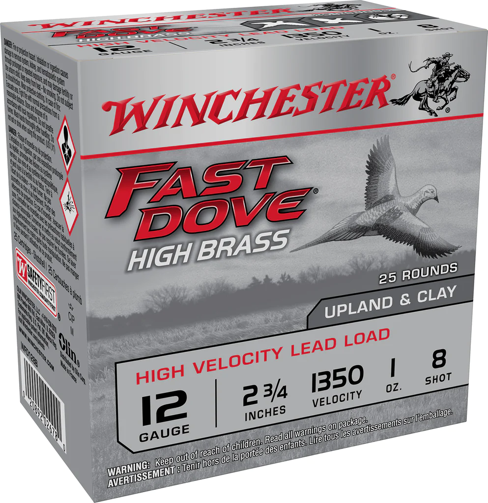 WINCHESTER 12G 2-3/4″ #8 FAST DOVE HB 25RD/250RD