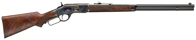 WRA M73 DLX 1/2 OCT CH LEVER RIFLE, 24″,S,357/38 GRD V/VI WOOD