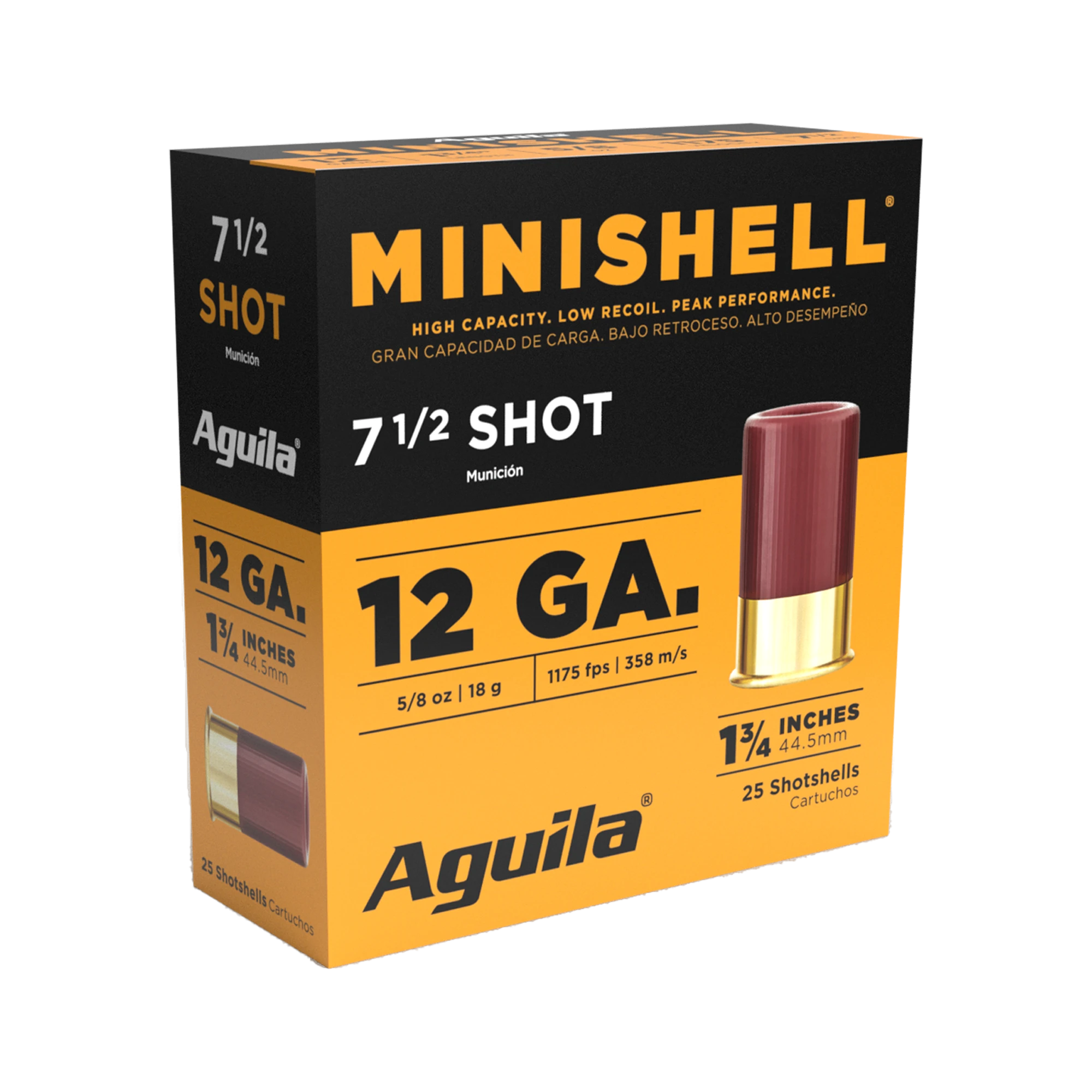 AGUILA 12GA MINI SHELL 1 3/4″ 5/8 OZ 7.5 25RD BX 10 BOXES PER CS