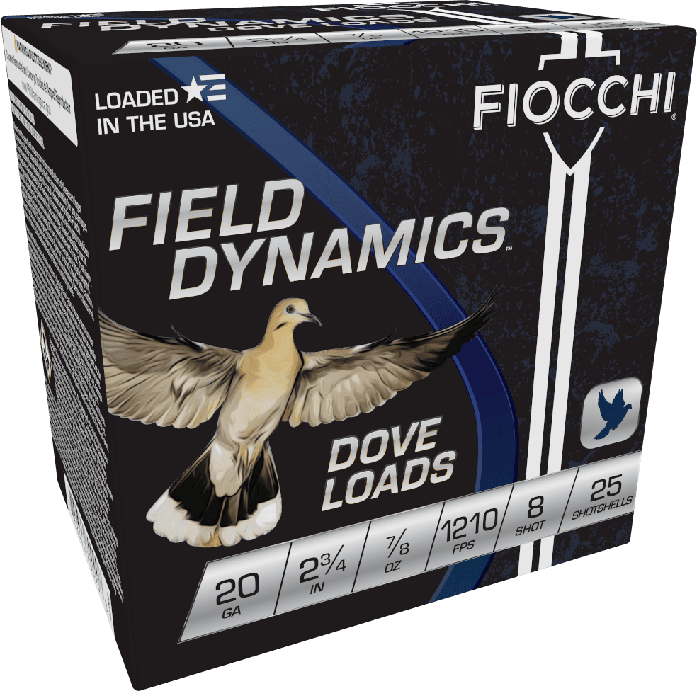 FIOCCHI 20G 2-3/4″ 7/8OZ 8SHT G&T 25/250RDS