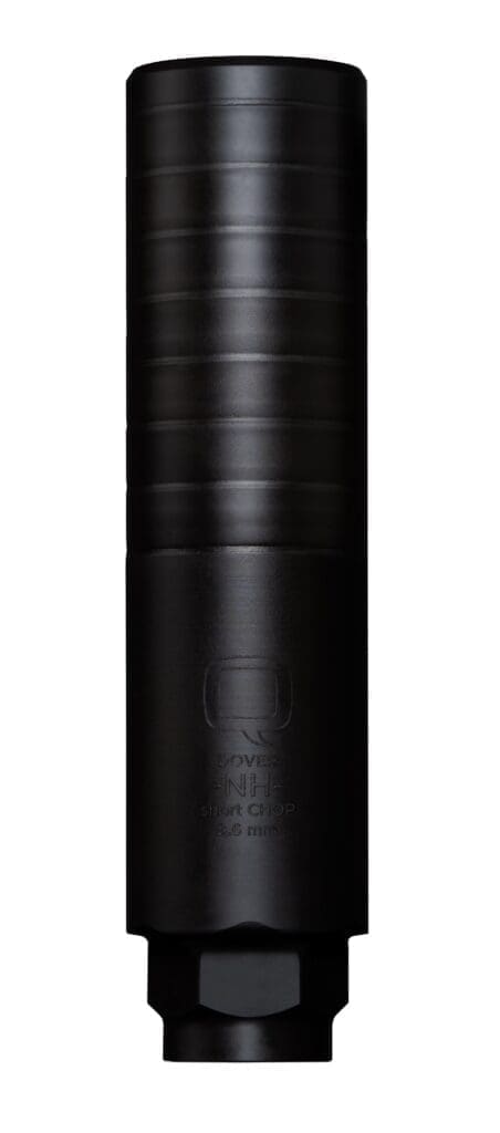 Q SHORT CHOP SUPPRESSOR 8.6 BLK SS 1.75" BLACK REAR END