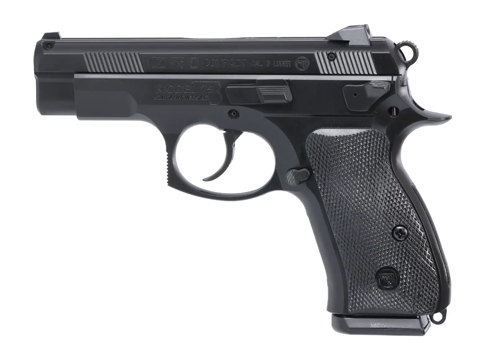CZ 75 D PCR COMPACT 50TH ANNIVERSARY 9MM PISTOL BLACK, DECOCKER 2-15RD MAGS