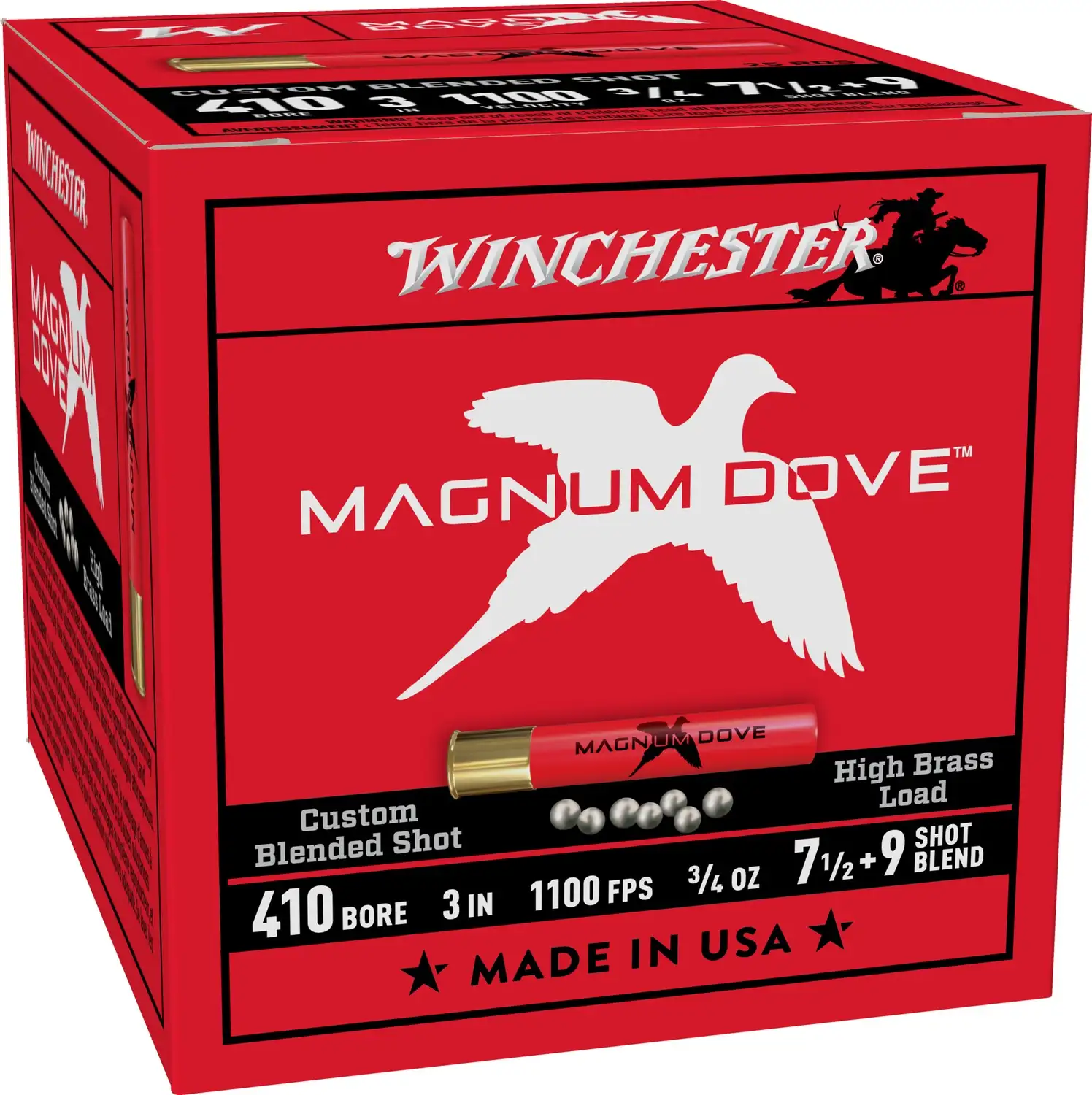 WINCHESTER 410 GA 3″ 7.5&9 MAGNUM DOVE 3/4 OZ 25RD/BX 10BX/CS