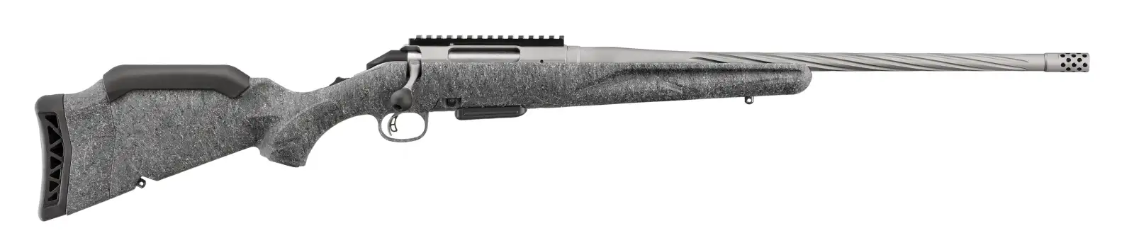 RUGER AMERICAN G2 350 LEGEND 20″ SPIRAL FLTD T.B. GRY SPLTR 5RD FLUSH FIT MAG