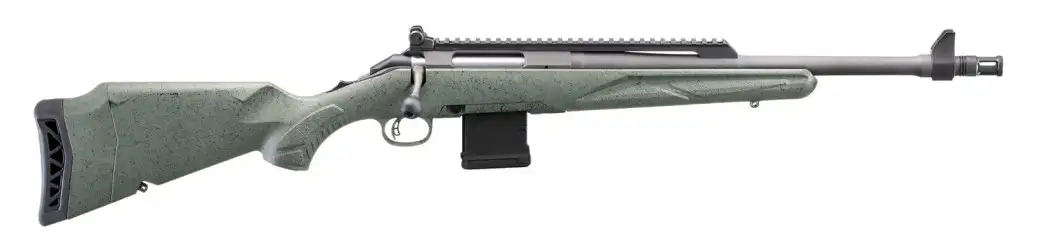 RUGER AMERICAN G2 SCOUT 5.56 RIFLE 16.1″ T.B. LEAF GREEN,BLK 1-10RD