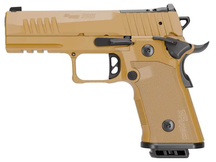 SIG SAUER P211 CARRY GT4 COYOTE 9MM PISTOL 4″ COY TAN 2-21RD, 1-17RD MAGS