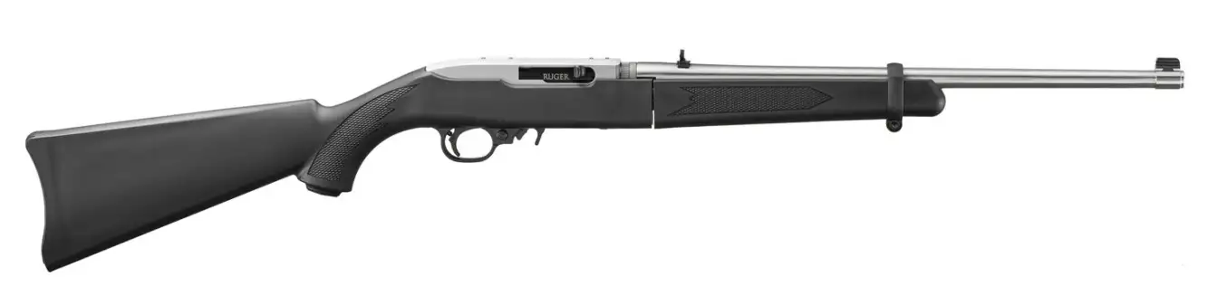 RUGER 10/22 TAKE DOWN 22LR RIFLE 18.5″ STAINLESS, BLACK SYNTHETIC STOCK, BX-TRIGGER 1-10RD